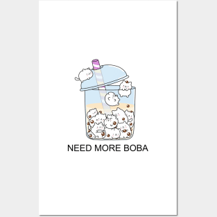 Chubby Cats Need More Boba! Posters and Art